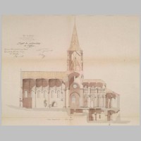 Église Saint-Georges de Faye-la-Vineuse, Coupe archives.touraine.fr.jpg